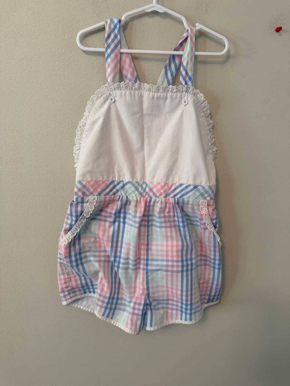 The Beaufort Bonnet Company Pastel Plaid Girls' Romper